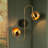 2-Light Gold & Black Dimmable Modern Wall Sconce (Bulbs not Included)