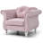 Chic Transitional Pink Accent Chair