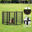 Parc pour chien 8 panneaux, enclos pour chiots pliables, utilisation intérieure à l'extérieur, rouille, enclos en fer pour l'extérieur, antirouille et stable, fer à repasser, zone joyeuse-1212263949-1212263947