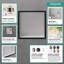 XtraStoris Individual Wall Niche Matte White with Design Frame 15.38" x 9.5" x 4"-562974322