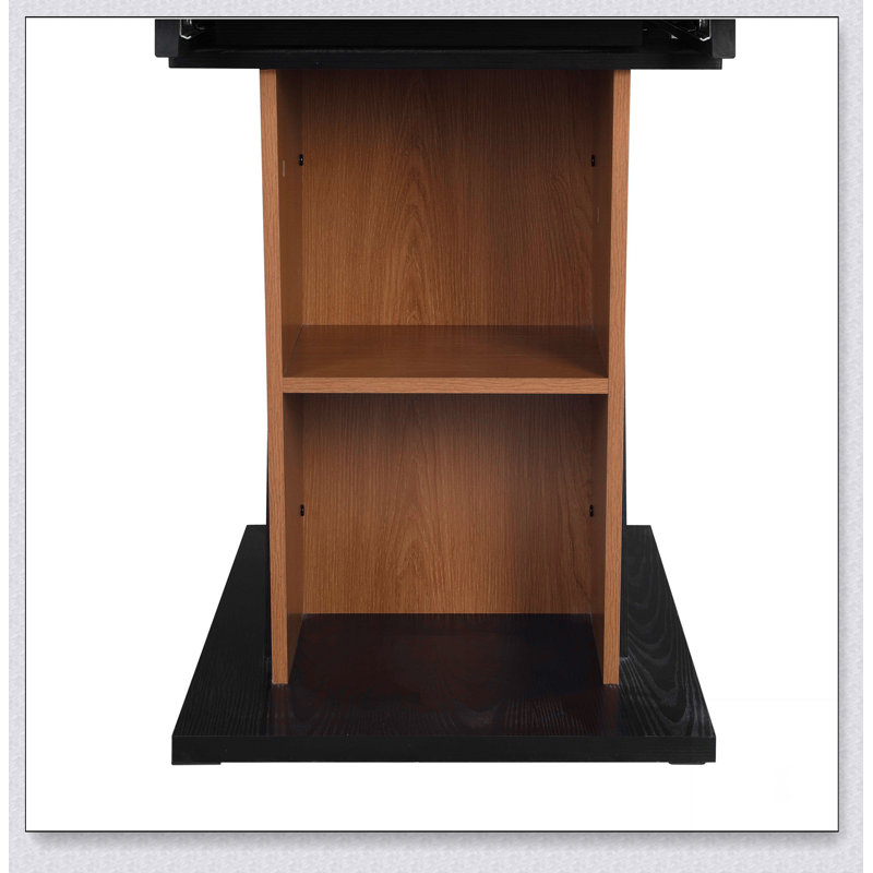 61.81 (46.46) inch Extendable Dining Table with Built-in Storage, Modern Wooden Table with Sturdy Metal Frame and MDF base