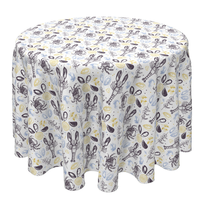 Round Cotton Twill Tablecloth