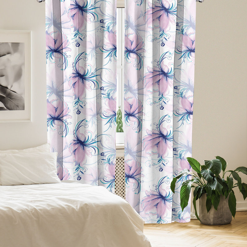 Semi Sheer Curtain Pair, 28" W x 63" L