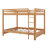 Wood Queen Size Bunk Bed With Ladder-2069216038