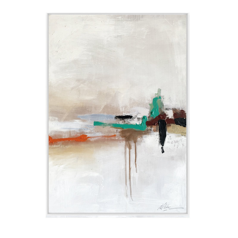 Formelle Single Picture Frame Painting on Wood, 130 cm H x 100 cm W, White