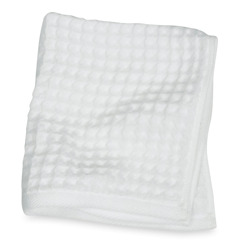 Rorik Waffle Washcloth, White