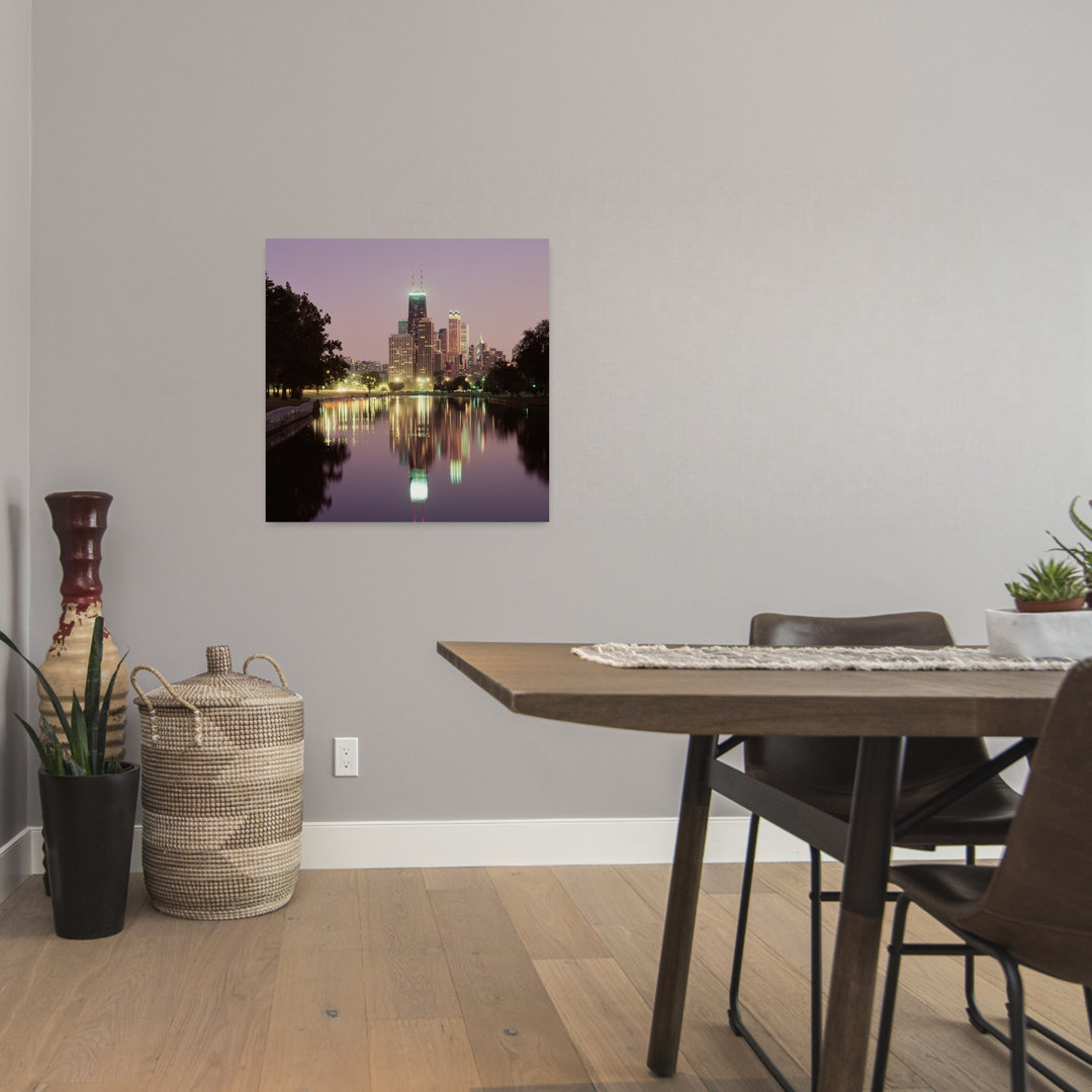 Chicago Il Colorful Abstract Contemporary Architecture City Wall Art Print