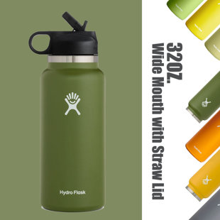JoyJolt Vacuum Insulated 32-oz. Water Bottle with Flip Lid & Sport Straw Lid, Green