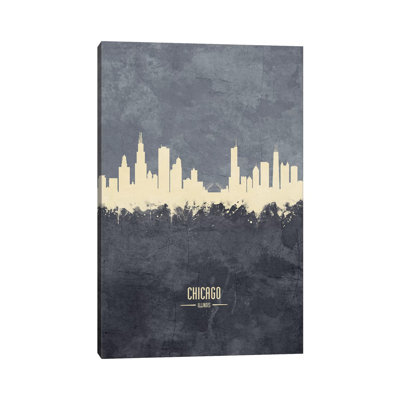 " Chicago Illinois Skyline Gray " Painting