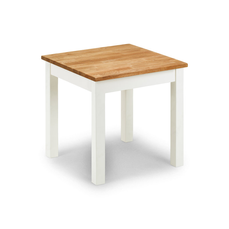 Carmel Solid Wood End Table, Ivory