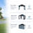 Pavillon de jardin à toit rigide de 12 pi x 12 pi avec double toit en acier galvanisé, structure en aluminium robuste, rideaux et filet pour patio, pelouse et jardin