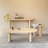 22" Natural Solid Wood Oval Sled End Table