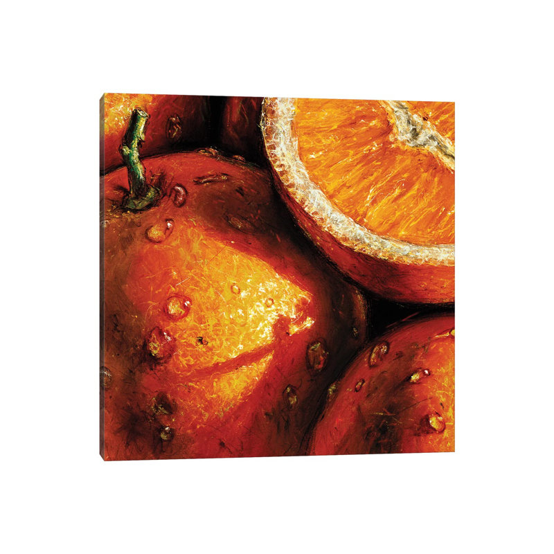 Oranges by AlmaCh - Wrapped Canvas Painting, 30.48cm H x 30.48cm W x 1.91cm D