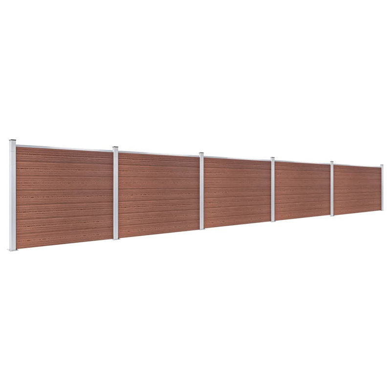 Bugbee 29' x 5' Privacy Fence Panel, Brown, 146cm H x 871cm W x 12cm D