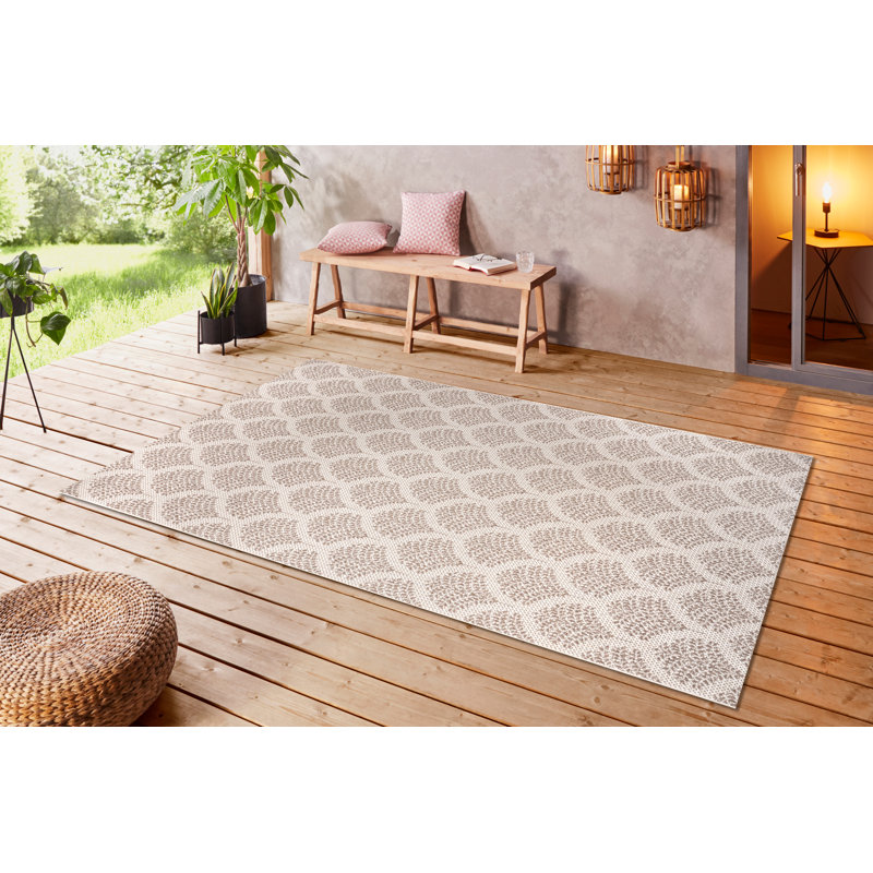 Priscilla Flatweave Cream/Brown Rug, Rectangle 160 x 230cm