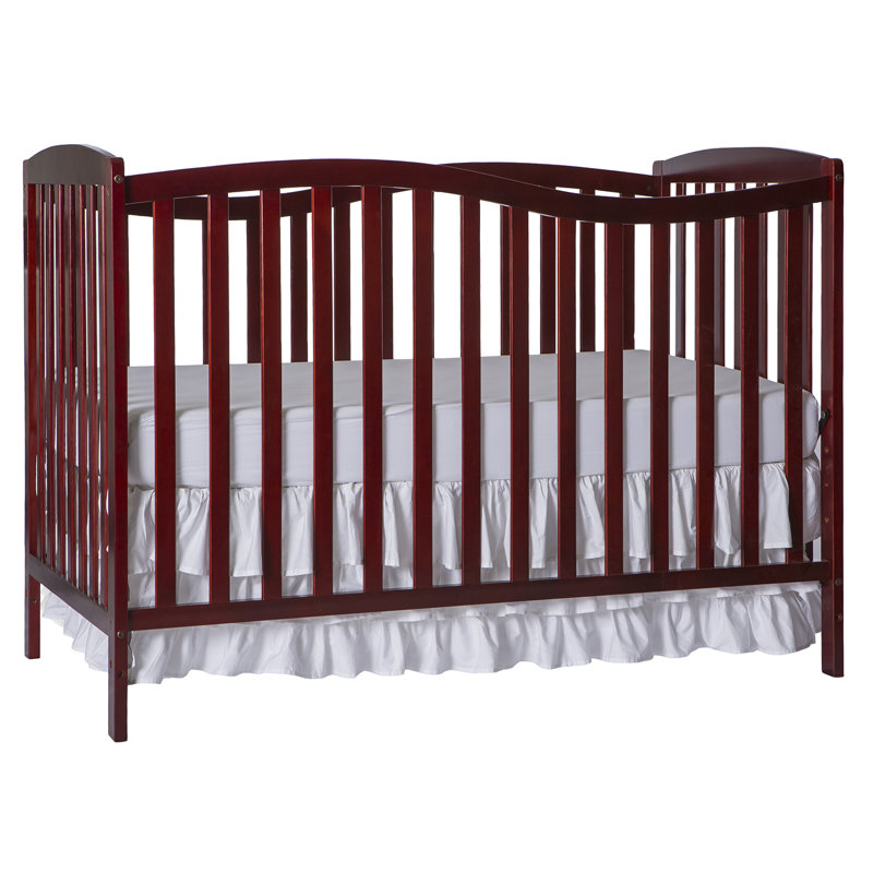 Cherry Pinewood 5-in-1 Convertible Crib with Adjustable Mattress Heights