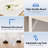 40" Small Computer Home Office Desk For Bedroom With Fabric Drawers & File Cabinet, Cloth Storage Bag And Hook, Writing Study Work Table For Small Space, White