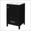 Meuble-lavabo moderne de 20 pouces avec lavabo en céramique, tiroir et porte à fermeture en douceur, organisateur de porte double couche, tiroir de séparation, patins réglables - conception de rangement peu encombrante-2034143460
