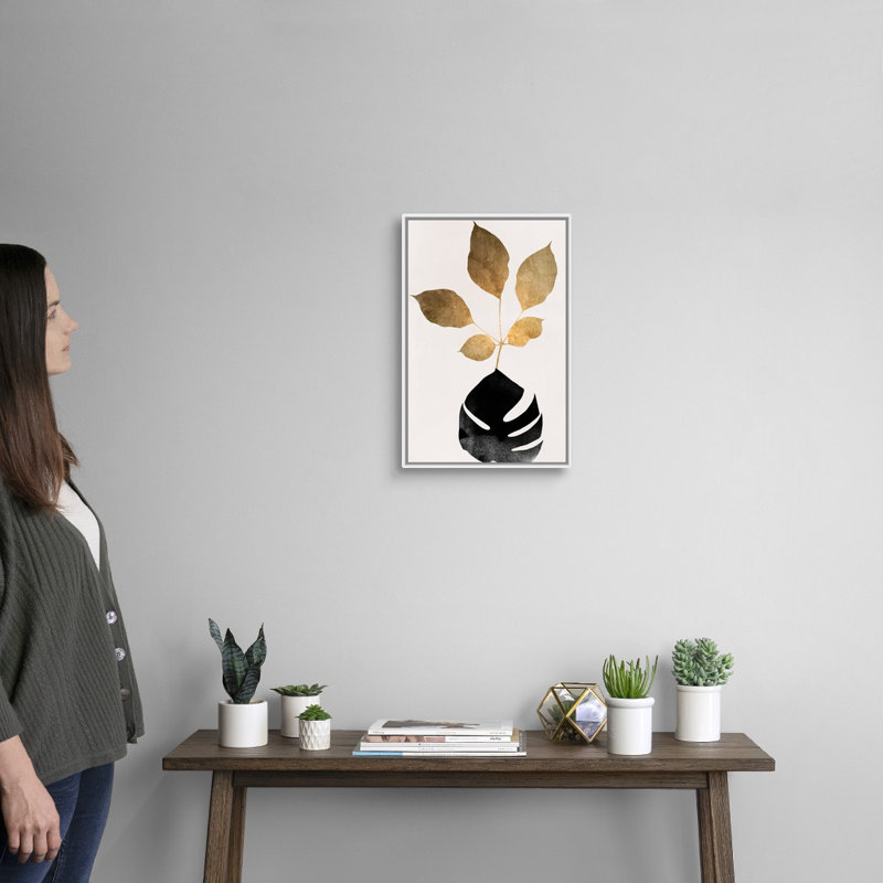 Azurea - 4, art mural sur toile, Toile avec cadre blanc, H 20 po x l 14 po