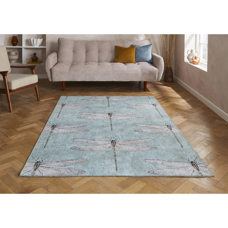 Harlequin Demoiselle Indigo - 185 x 290, Teal, Runner 61 x 230 cm