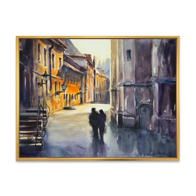 " Couple Walking In City "