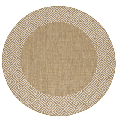 Tapis carré carré touffeté à motif géométrique