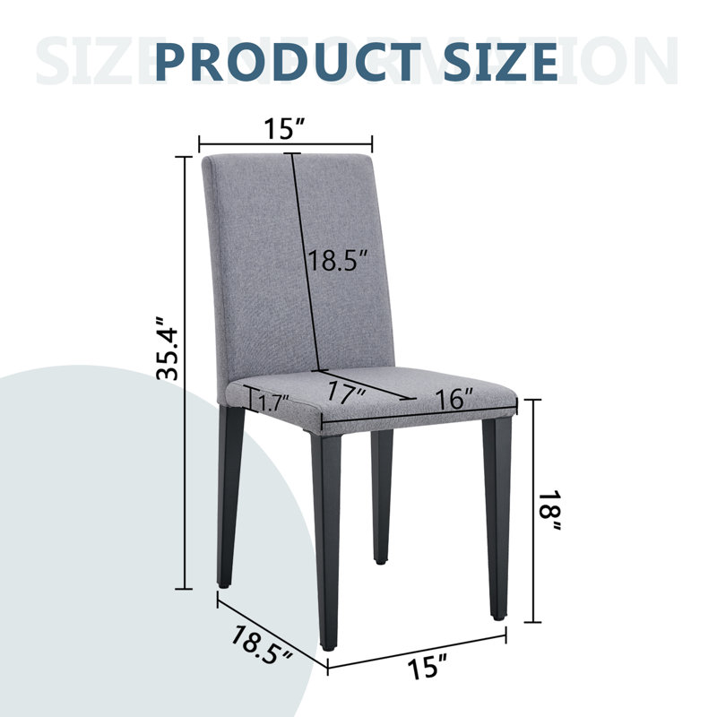 Chaises de salle à manger confortables en lin et coton avec une simplicité moderne pour des espaces de salle à manger élégants