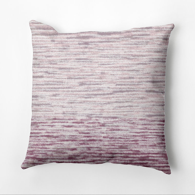 Beach Vacation Striped Reversible Throw Pillow, 16" H x 16" W, Purple