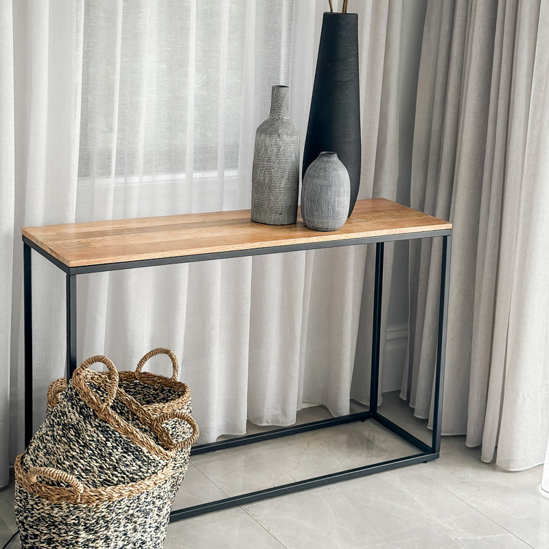 Evolve Console Table - 47", Natural Wood, Black