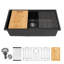 32'’ L Undermount Single Bowl Workstation Quartz Kitchen Sink-104924652
