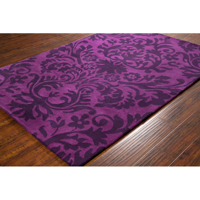 Tapis mauve en laine touffeté à la main Jethro