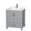 Meuble-lavabo simple autoportant 30 po avec plateau en quartz Sheffield
