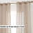 Pothos Faux Linen Semi Sheer Light Filtering Grommet Curtains Panels for Bedroom & Living Room, Pair-300674358-300674315