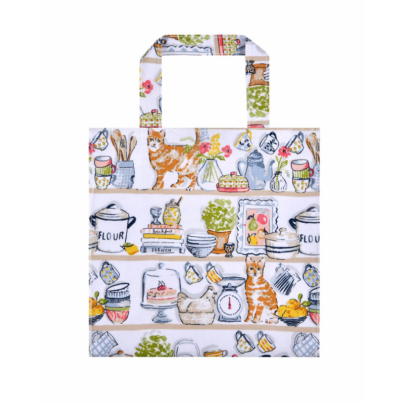 Pantry Cats 100% Cotton, PVC Coating Picnic Tote Bag
