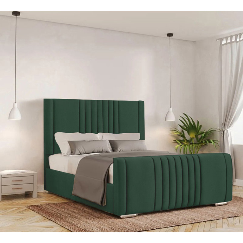 Ganador Upholstered Bed, Emerald, Super King (6')