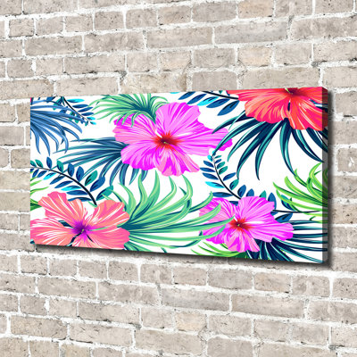 Hawaiian Flowers - Wrapped Canvas Print