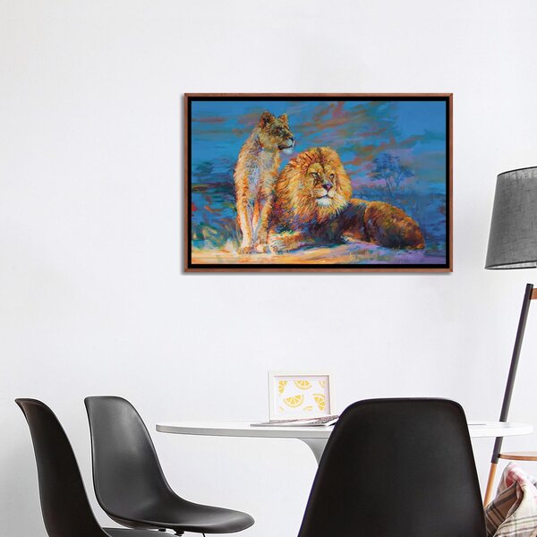 Bless international Lion And Lioness Framed by Leon Devenice Print ...