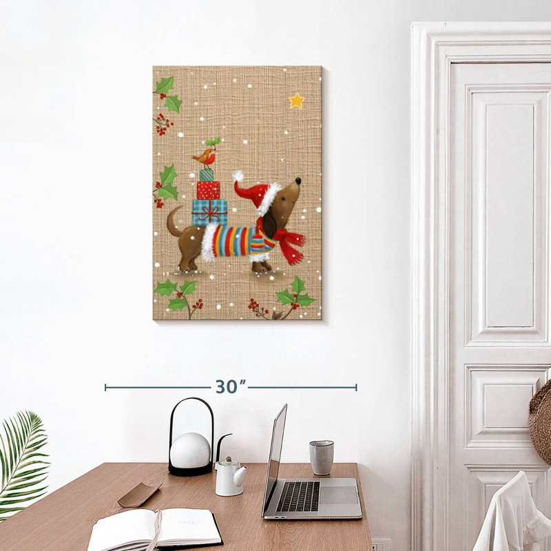 Lelend Christmas Dachshund, 30" H x 20" W