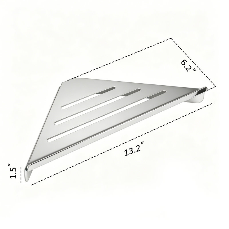 Tablette de douche Melvonia, Chrome poli