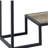 Country Oak and Black Side Table with 2 Shelves