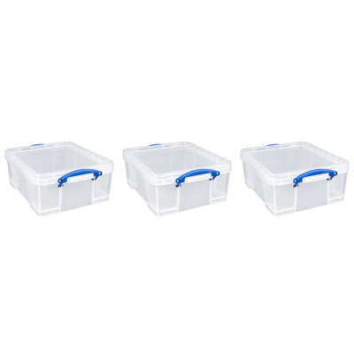 Contenant de rangement en plastique très utile avec couvercle à pression et poignées à verrou