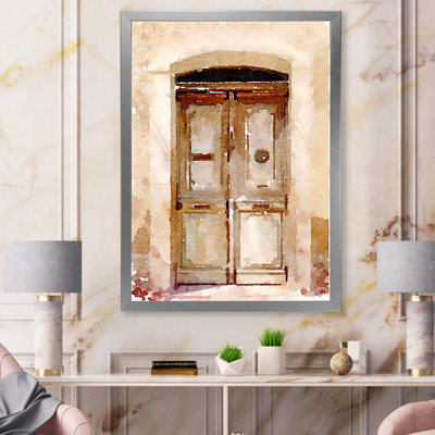 " Sketch Of Old Europe Street VIII " Painting Print