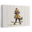 Playful Raccoon Skater Contemporary Forest Wall Art Print 1 Piece Wrapped Canvas Wall Art-1141963276