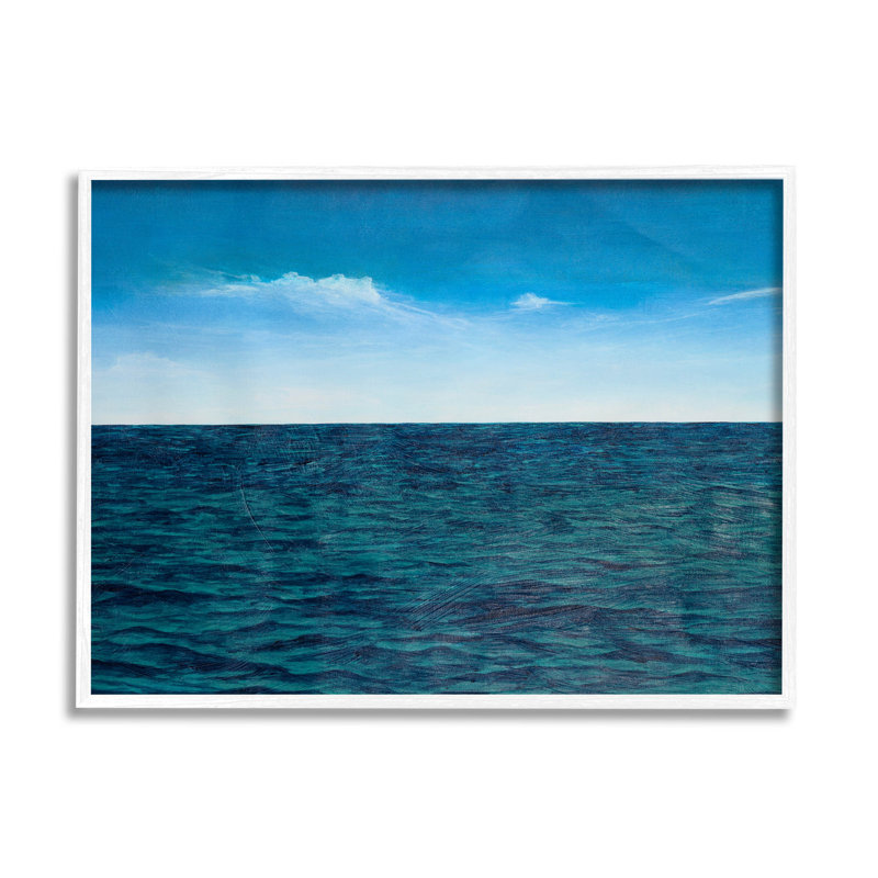 Vagues de l'océan bleu profond, estampe numérique par Michael Willett, H 11 po x l 14 po x P 1,5 po