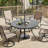 Round Outdoor Patio Dining Table With Umbrella Hole-1000397519-1000397504