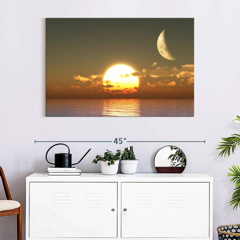 Sunset Moon, 8" H x 12" W