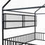 Structure de lit Sereno en métal avec clôture et tablettes, métal robuste et conception compact-106646885-106646883