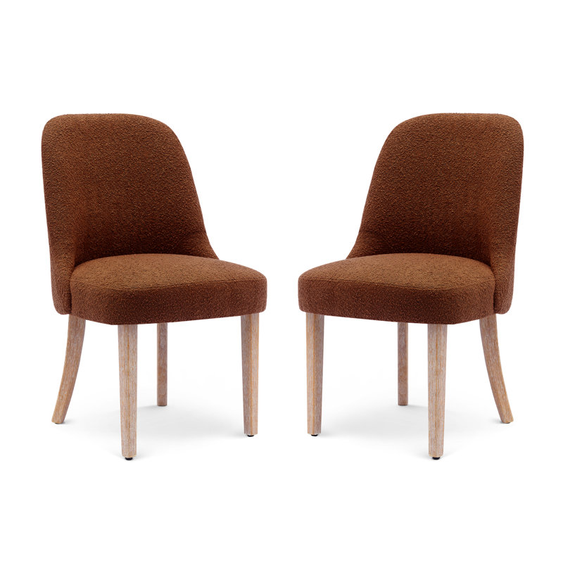 19.5'' H Upholstered Side Chair, Rust Orange, 2
