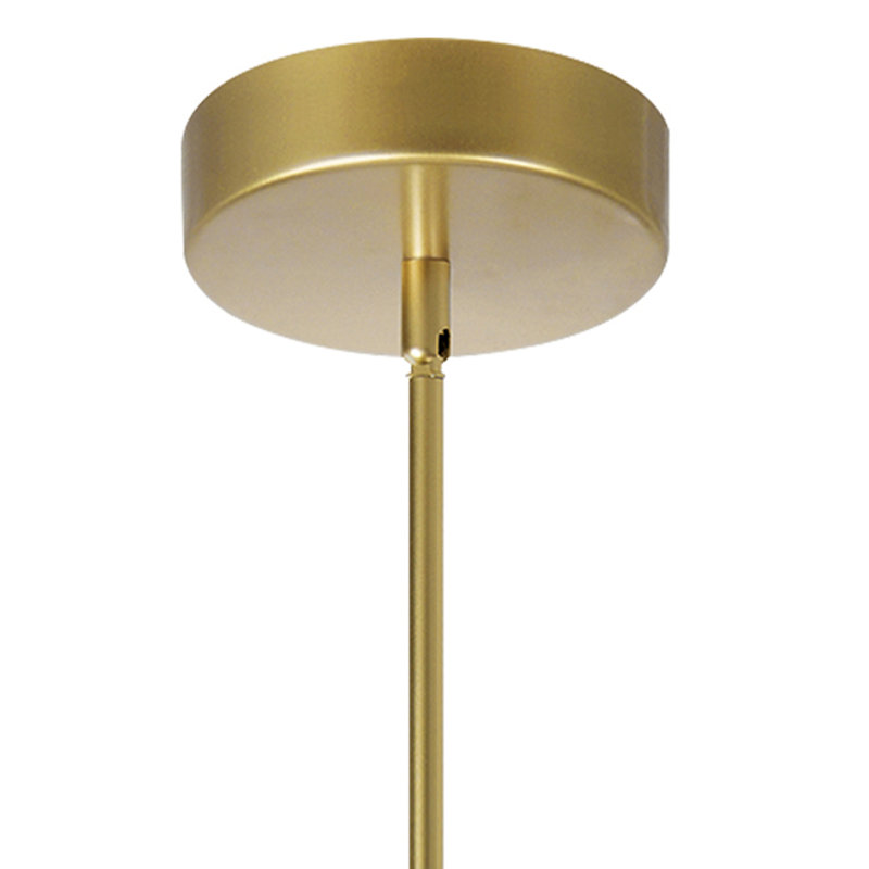 31 Inch Integrated LED Chandelier in Satin Gold Finish – Modern Geometric Pendant Light for Dining Room, Kitchen, or Entryway