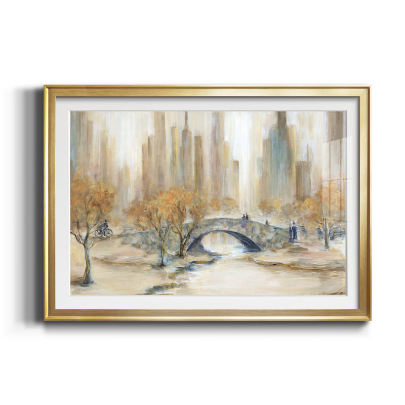 Central Park - Single Picture Frame Painting, Gold, 22" H x 30" W x 1" D